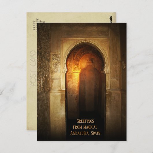 Grüße aus dem Magischen Andalusien, Spanien Postkarte (Vorne/Hinten)