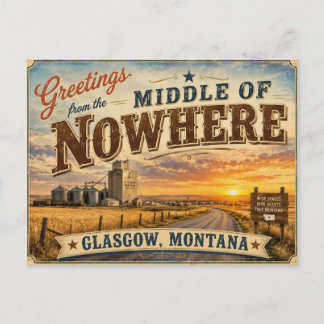 Grüße aus dem Nirgendwo Glasgow Mt. Postkarte