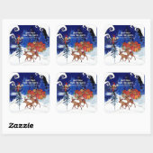 Grüße aus dem North Moose Village Quadratischer Aufkleber (Blatt)