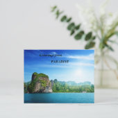 Grüße aus dem Paradies Postkarte (Stehend Vorderseite)