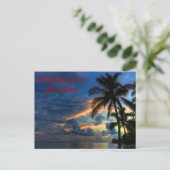 Grüße aus dem Paradies Postkarte (Stehend Vorderseite)