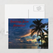 Grüße aus dem Paradies Postkarte (Vorne/Hinten)