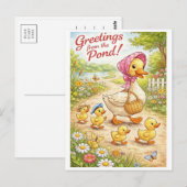 Grüße aus dem Teich! Postkarte (Vorne/Hinten)