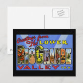 Grüße aus dem Unteren Rio Grande Tal Texas Postkarte (Vorne/Hinten)