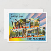 Grüße aus dem Weißen Gebirge, New Hampshire Postkarte (Vorne/Hinten)