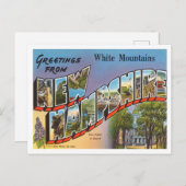 Grüße aus dem Weißen Gebirge, New Hampshire Postkarte (Vorne/Hinten)