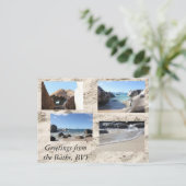 Grüße aus den Bädern, Britische Jungfrau Postkarte (Stehend Vorderseite)