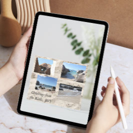 Grüße aus den Bädern, Britische Jungfrau Postkarte