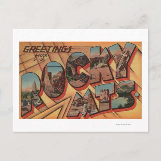 Grüße aus den Rocky Mountains Postkarte (Vorderseite)