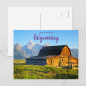 Grüße aus den Wyoming Post Card Tetons Postkarte (Vorne/Hinten)