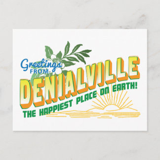 Grüße aus Denialville - Verweigerung Postkarte