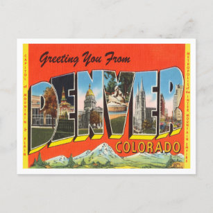 Grüße aus Denver, Colorado Vintage Travel Postkarte