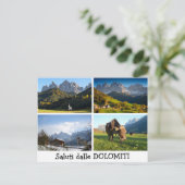 Grüße aus der Dolomiten-Postkarte Postkarte (Stehend Vorderseite)