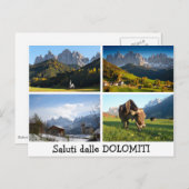 Grüße aus der Dolomiten-Postkarte Postkarte (Vorne/Hinten)