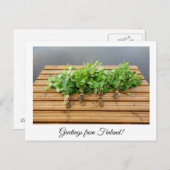 Grüße aus der finnischen Sauna Postkarte (Vorne/Hinten)