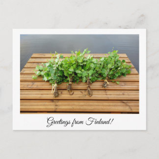 Grüße aus der finnischen Sauna Postkarte