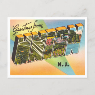 Grüße aus der Gewerkschaft, New Jersey Vintage Tra Postkarte