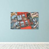 Grüße aus der Golfküste Leinwanddruck (Insitu (Holzboden))