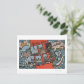 Grüße aus der Golfküste Postkarte (Stehend Vorderseite)