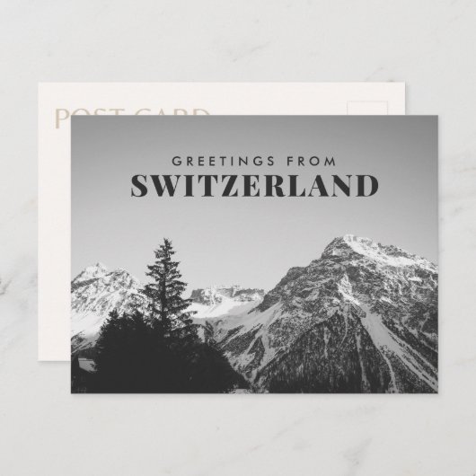 Grüße aus der Schweiz Postkarte (Vorne/Hinten)