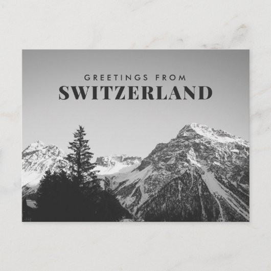 Grüße aus der Schweiz Postkarte (Vorderseite)