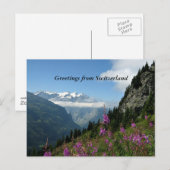 Grüße aus der Schweiz Postkarte (Vorne/Hinten)