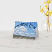 Grüße aus der Shore-Karte von Sunny New Jersey Karte (Gelbe Blume)