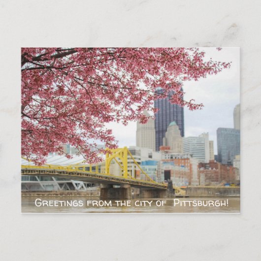 Grüße aus der Stadt Pittsburgh! Postkarte (Vorderseite)