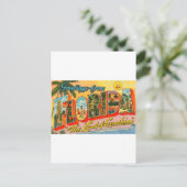 Grüße aus der Vintagen Postkarte von Florida (Stehend Vorderseite)