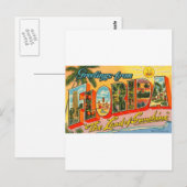 Grüße aus der Vintagen Postkarte von Florida (Vorne/Hinten)