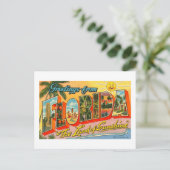 Grüße aus der Vintagen Postkarte von Florida (Stehend Vorderseite)