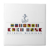 Grüße aus Detroit Fliese (Vorderseite)