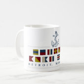 Grüße aus Detroit Kaffeetasse (Vorderseite Links)