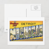 Grüße aus Detroit, Michigan Postkarte (Vorne/Hinten)