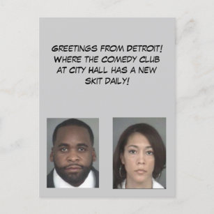 Grüße aus Detroit Postkarte