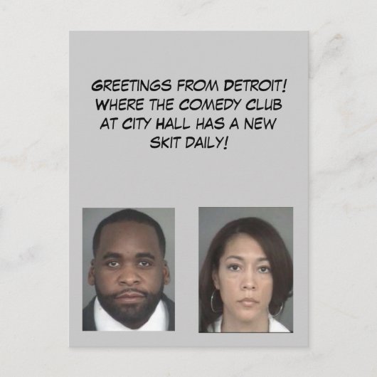 Grüße aus Detroit Postkarte (Vorderseite)