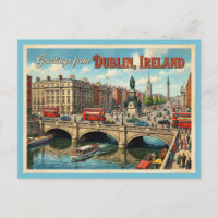 Grüße aus Dublin Irland im Vintage-Stil