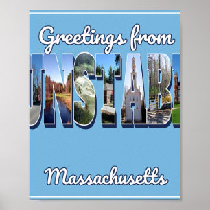Grüße aus Dunstable Massachusetts Fotoabzug Poster