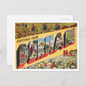 Grüße aus Durham, North Carolina Travel Postkarte (Vorne/Hinten)
