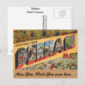 Grüße aus Durham Postkarte (Vorne/Hinten)
