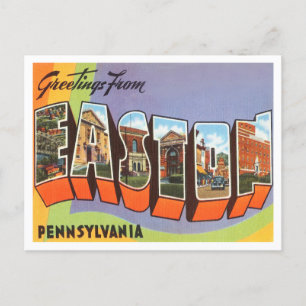 Grüße aus Easton, Pennsylvania Vintage Reise Postkarte