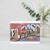 Grüße aus El Paso, Texas! Postkarte (Stehend Vorderseite)