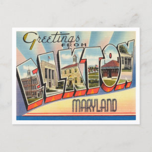 Grüße aus Elkton, Maryland Vintage Reise Postkarte