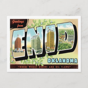 Grüße aus Enid Oklahoma US Stadt Postkarte