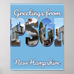 Grüße aus Epsom, New Hampshire Fotodruck – Poster