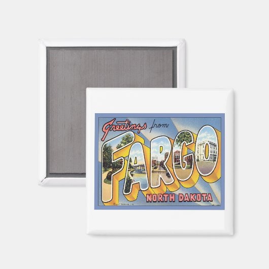 Grüße aus Fargo North Dakota Magnet (Vorderseite/Rückseite)