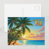 Grüße aus Fidschi Postkarte (Vorne/Hinten)