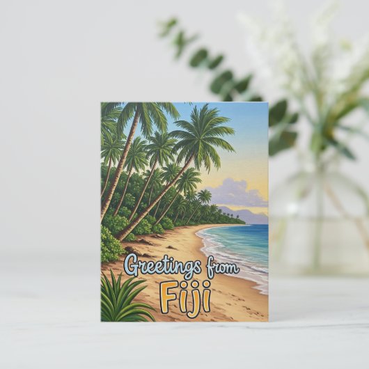 Grüße aus Fidschi Postkarte (Stehend Vorderseite)