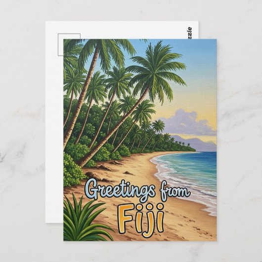 Grüße aus Fidschi Postkarte (Vorne/Hinten)