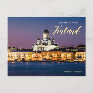 Grüße aus Finnland Helsinki Landschaftlich Postkar Postkarte